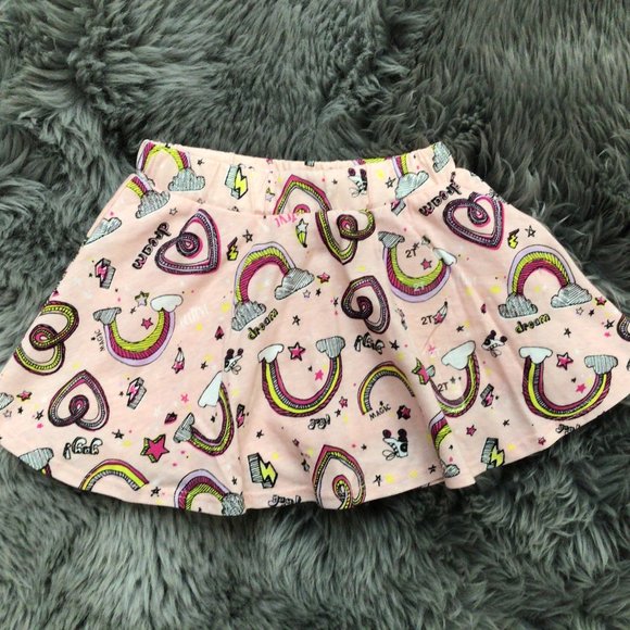 Epic Threads | Girl's Summer Skort | Pink | Rainbows | Size 2T - Picture 1 of 4